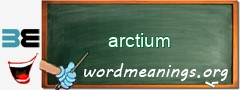 WordMeaning blackboard for arctium